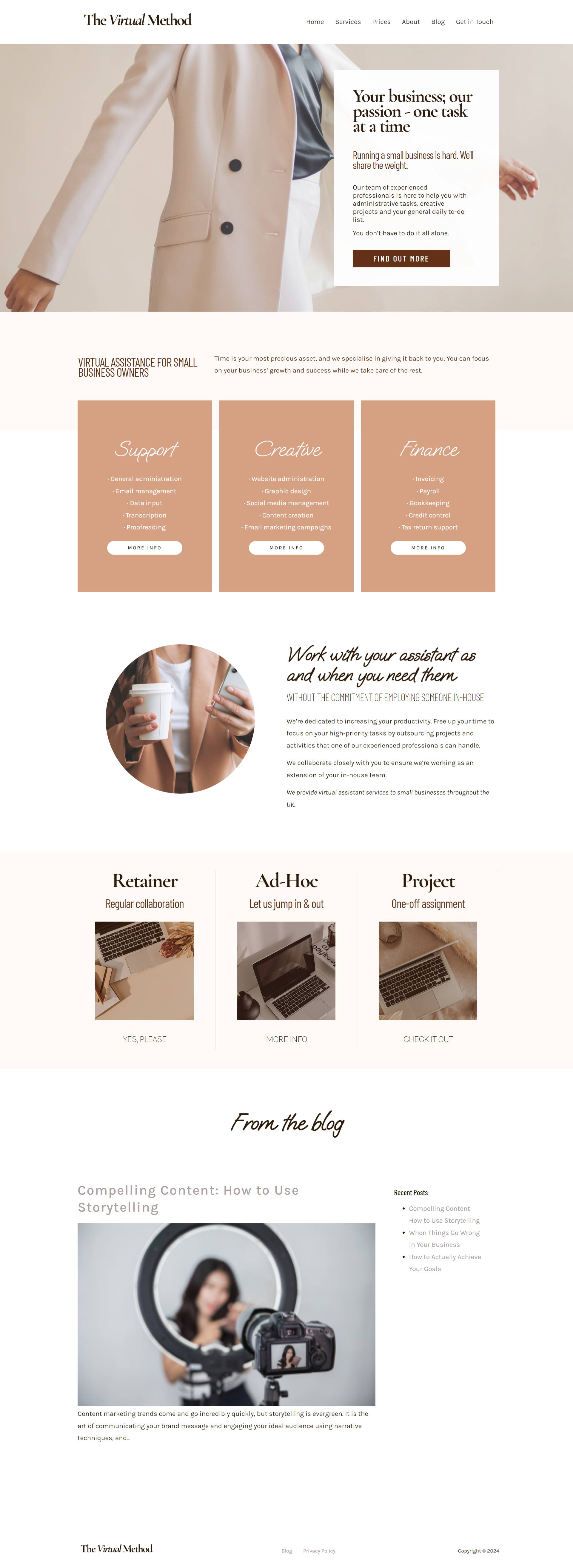 The Virtual Method Screen | Branding service client, UK
